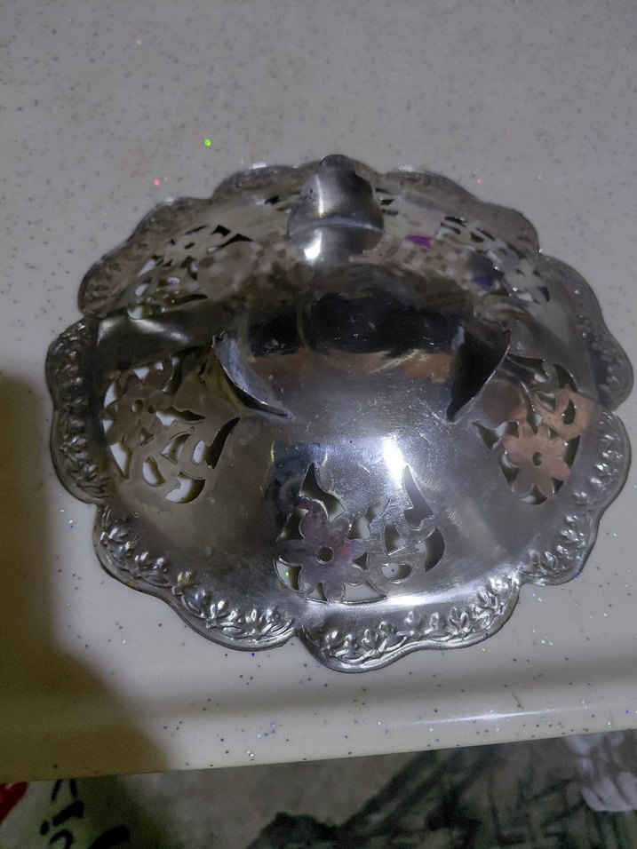 antika şekerlik gümüş tabak - Görsel 5