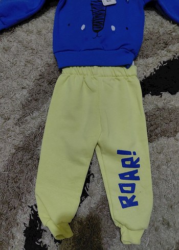 Mavi Baskılı Erkek Bebek Sweatshirt Takımı - Görsel 7