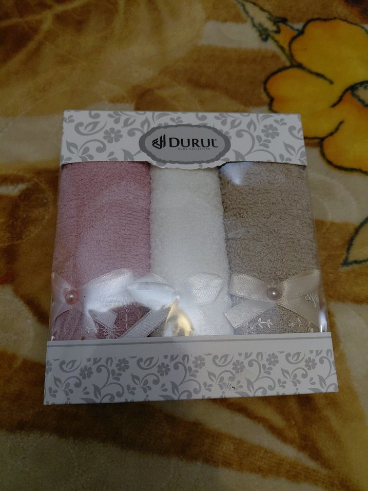 3'lü Bohem Desenli Pastel Havlu Seti - Görsel 2