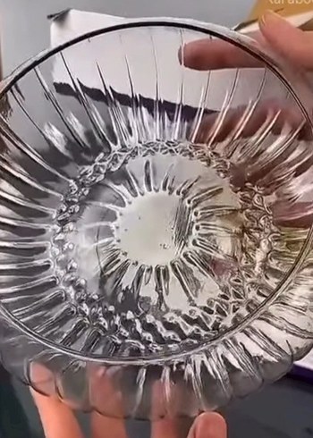 Şeffaf Cam Dekoratif Kase - Görsel 3