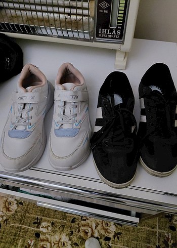 Beyaz Cırt Cırtlı Kadın Spor Ayakkabı - Görsel 5