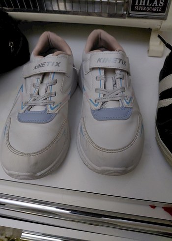 Beyaz Cırt Cırtlı Kadın Spor Ayakkabı - Görsel 6