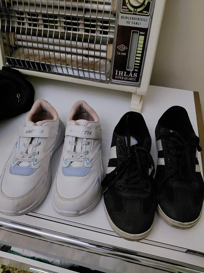 Beyaz Cırt Cırtlı Kadın Spor Ayakkabı - Görsel 4