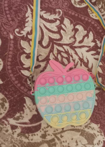 Pastel Renkli Pop It Elma Çanta