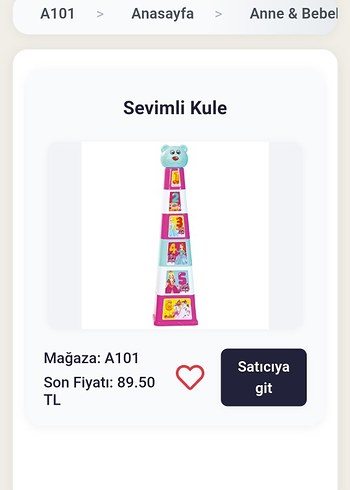 Sevimli Kule Eğitici Oyuncak - Pembe