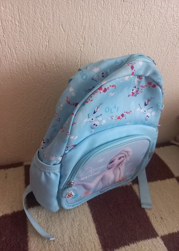 Pastel Mavi Elsa ve Olaf Okul Çantası