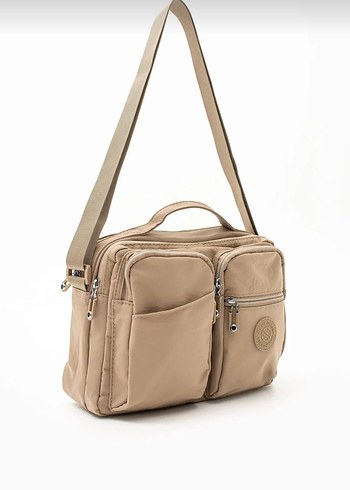 Bej Kadın Çapraz Çanta Fermuarlı - Görsel 2