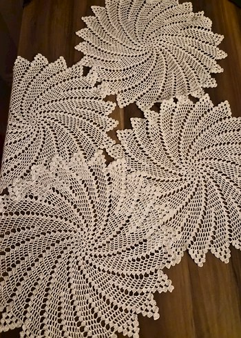 El Yapımı Bohem Dantel Yuvarlak Masa Örtüsü - Görsel 4