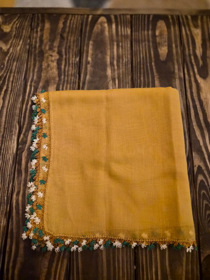 iğne oyalı tülbent - Görsel 3