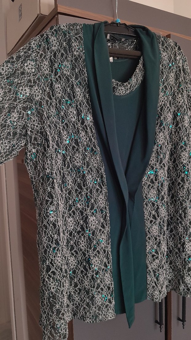 Zümrüt Yeşili Buyuk Beden İkili Takım - Görsel 4