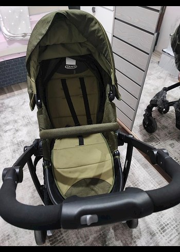 graco marka bebek arabası Gri-Yeşil Bebek Arabası puset dahil