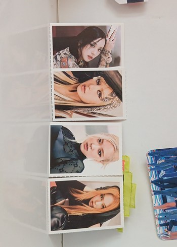 blackpink arkalı önlü foto kart
