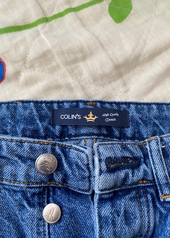 Addax Düğmeli Mavi Midi Denim Etek