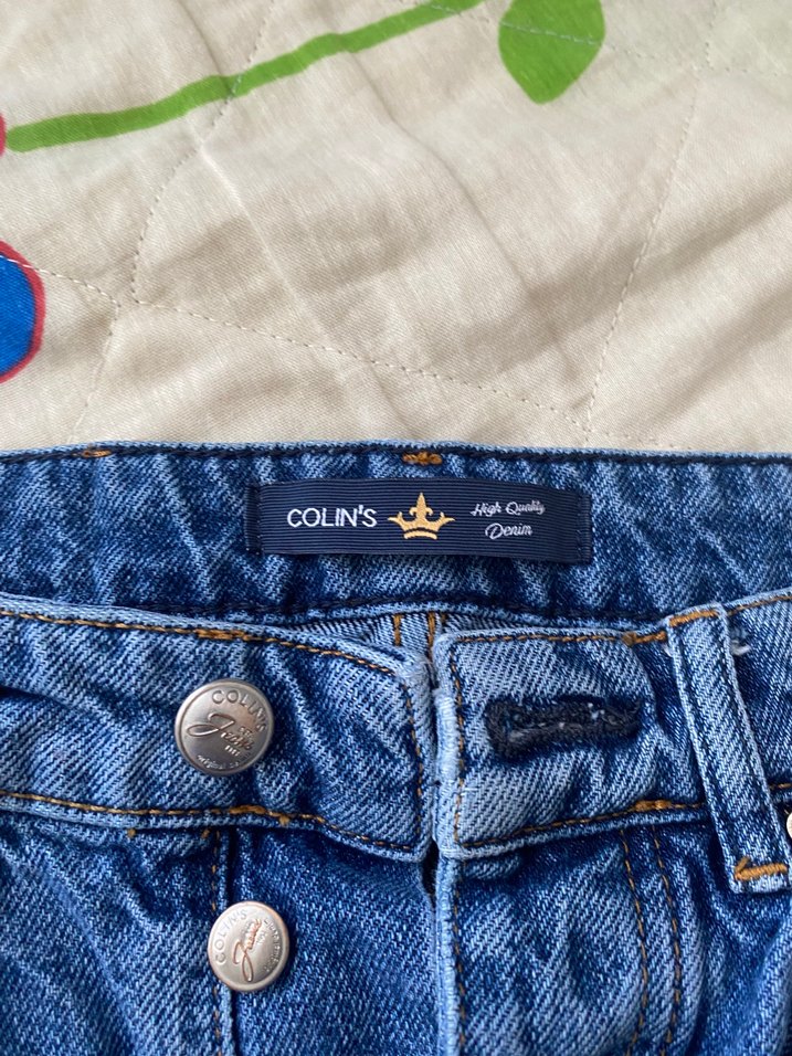 Düğmeli Mavi Midi Denim Etek - Görsel 2