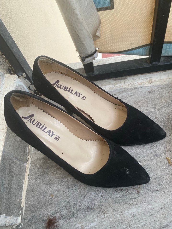 Tokalı Siyah Stiletto Kadın Ayakkabı - Görsel 2