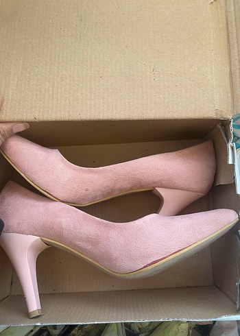 Pembe Tokalı Kadın Stiletto Topuklu Ayakkabı - Görsel 2