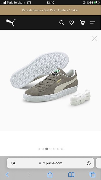 42 Beden PUMA SUEDE CLASSIC AYAKKABI