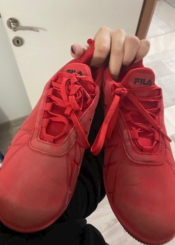 Kırmızı Fila Spor Ayakkabı Velcro Detaylı - Görsel 5