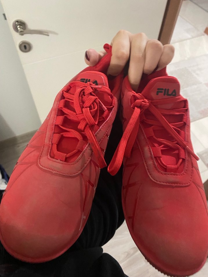 Kırmızı Fila Spor Ayakkabı Velcro Detaylı - Görsel 5