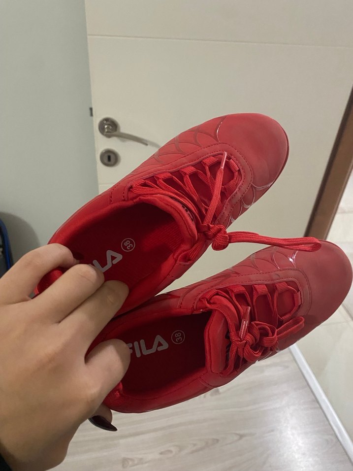 Kırmızı Fila Spor Ayakkabı Velcro Detaylı - Görsel 2