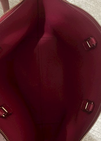 Beden bordo Renk Bordo Baskılı Deri Kadın Çanta