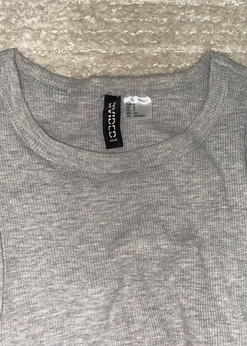H&M Gri Sade Mini Kolsuz Kadın Elbise