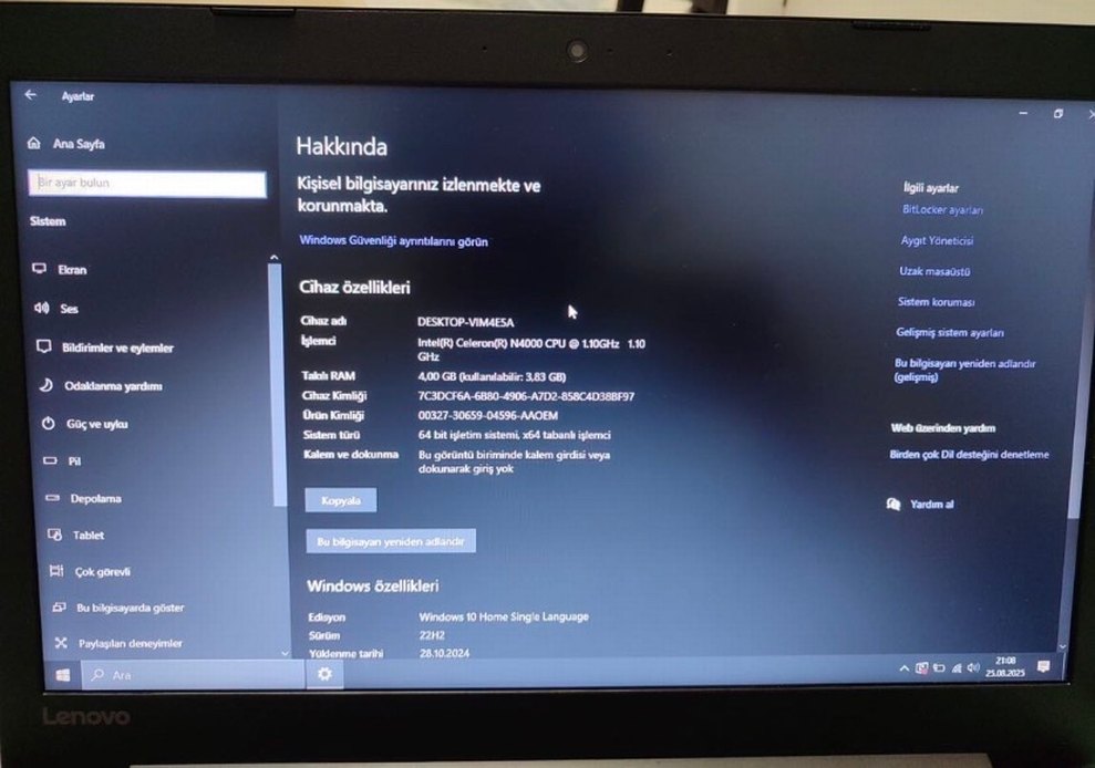 LENOVO DİZÜSTÜ BİLGİSAYAR - Görsel 2