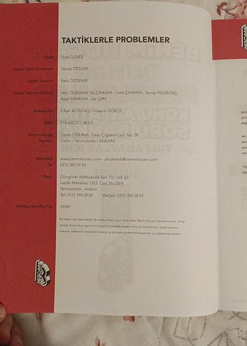 Beden 2021 Benim Hocam Taktiklerle Problemler Soru Bankası