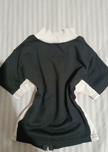 Siyah Beyaz Fermuarlı Crop - Görsel 2