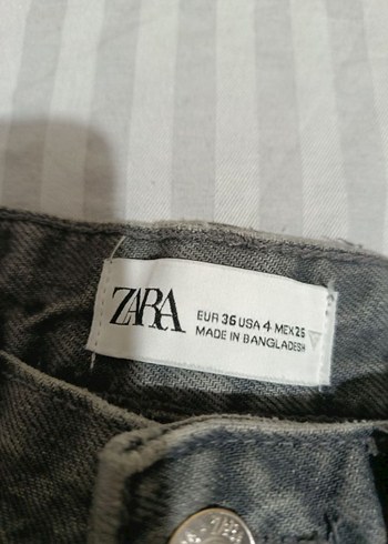 Gri Straight Fit Zara Jean - Görsel 3