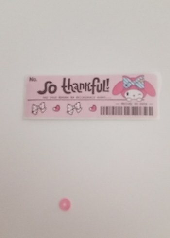 Pembe Pastel my melody so thankful stickerleriii - Görsel 2