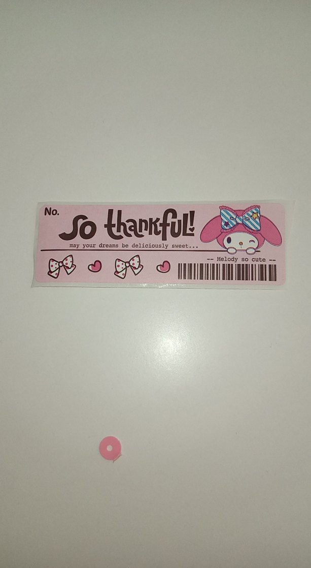 Pembe Pastel my melody so thankful stickerleriii - Görsel 3