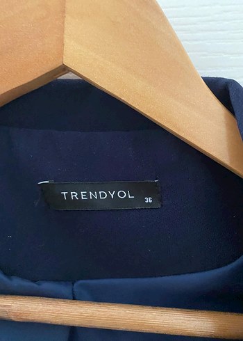 36 Beden Lacivert Blazer Ceket, Düğmeli