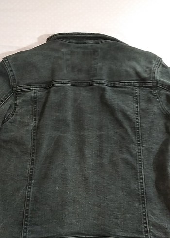 m Beden siyah Renk Gri Düğmeli Kadın Denim Ceket