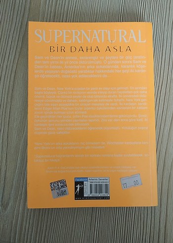  Beden Supernatural: Bir Daha Asla Romanı