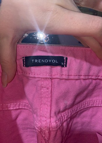 Pembe Kadın Kot Pantolon - Görsel 4