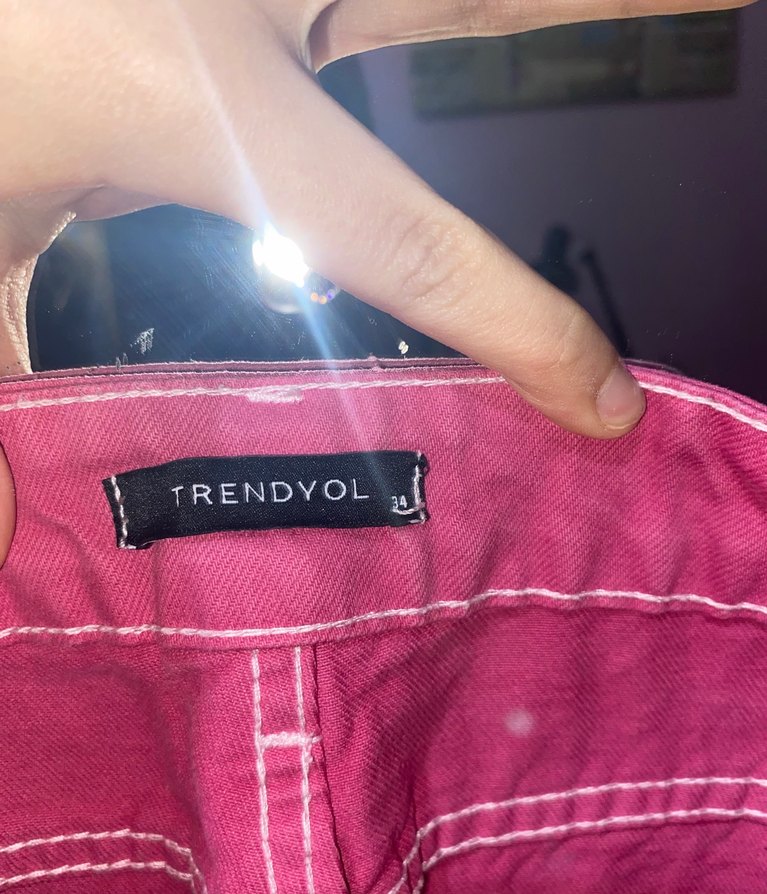 Kadın Pembe Yüksek Bel Pantolon - Görsel 4