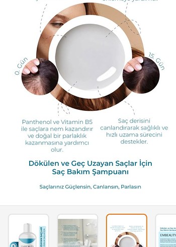 Beden Renk Embeauty 9 Aktifli Dökülen & Geç Uzayan Saç Şampuanı 400ml