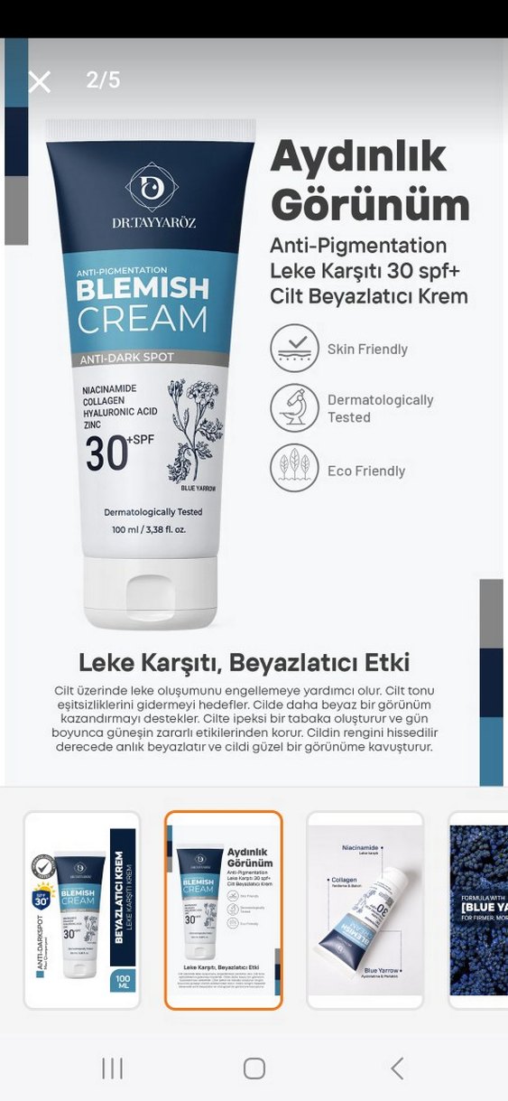 eliamora Beyazlatıcı Leke Kremi 30+ SPF 100 ml - Görsel 3