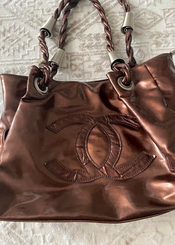 Chanel Kahverengi Parlak Deri Kadın Çanta