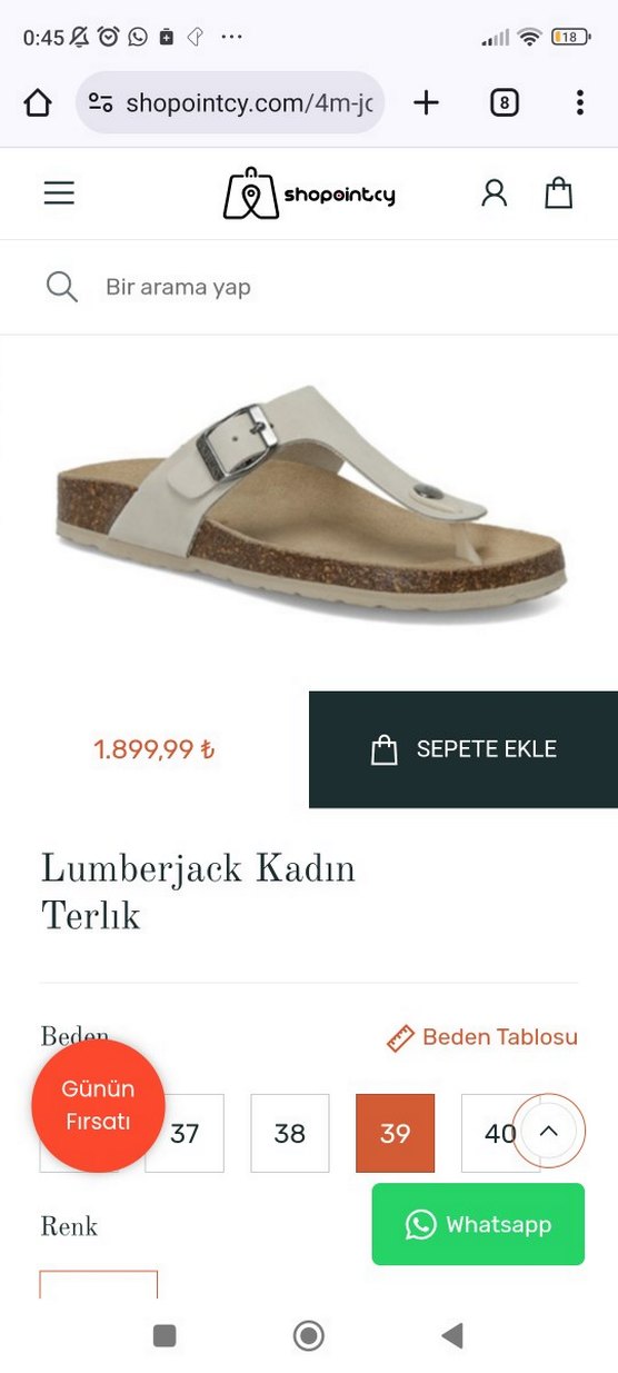 Beyaz Tokalı Kadın  Terlik - Görsel 4