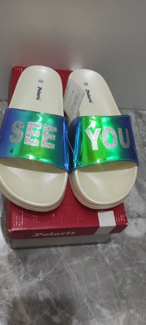 Beyaz  Kadın Terlik - Görsel 4