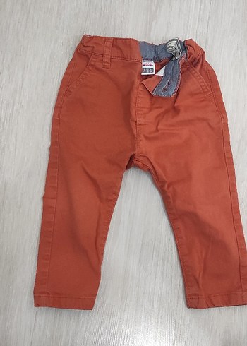 Erkek Çocuk Kahverengi Kemerli Regular Fit Pantolon - Görsel 3