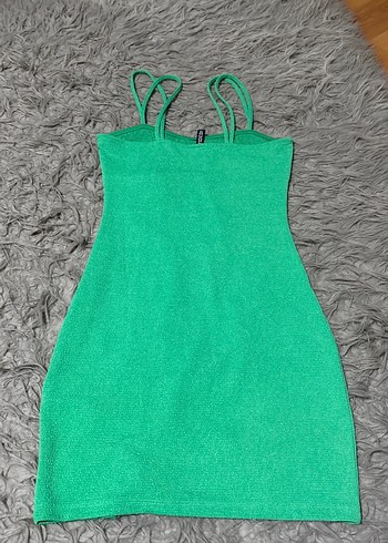 Yeşil Kolsuz Triko Midi Elbise - Görsel 2