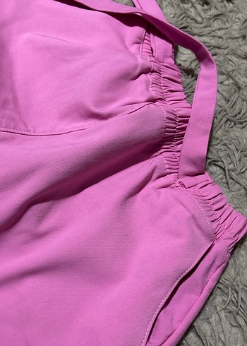 Pembe Kadın Mini Şort Rahat Kesim - Görsel 3