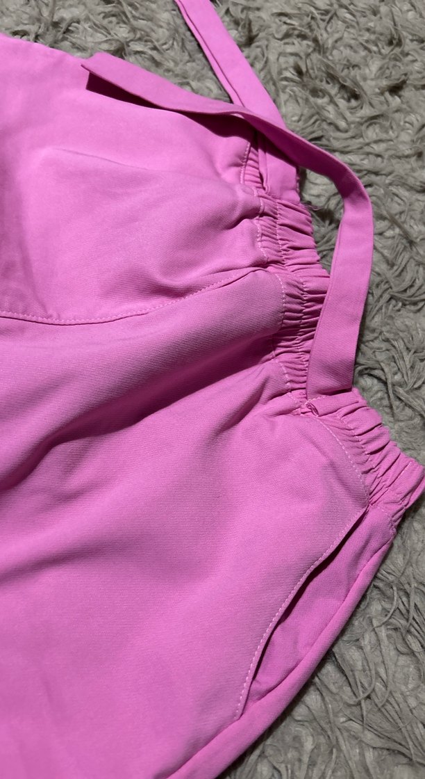 Pembe Kadın Mini Şort Rahat Kesim - Görsel 3