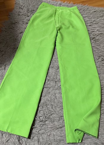 Kadın Yeşil Regular Fit Kumaş Pantolon - Görsel 3