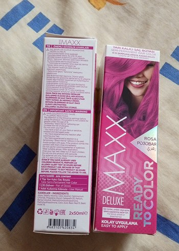 Maxx Deluxe Hazır Saç Boyası Pembe - Görsel 2