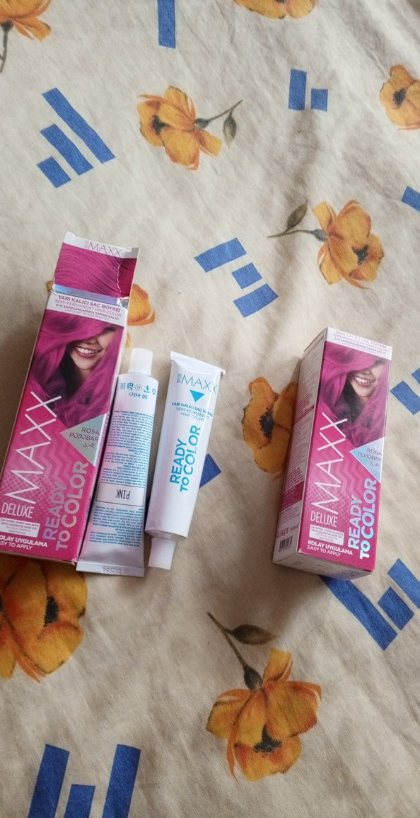 Maxx Deluxe Hazır Saç Boyası Pembe - Görsel 4
