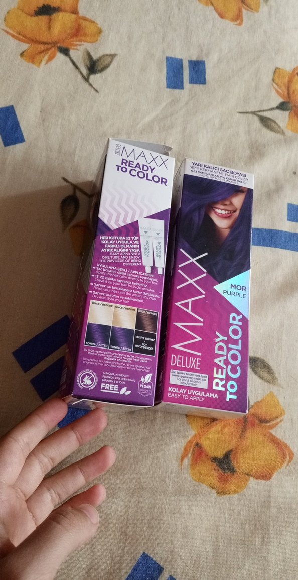 Maxx Deluxe Mor Yarı Kalıcı Saç Boyası - Görsel 2